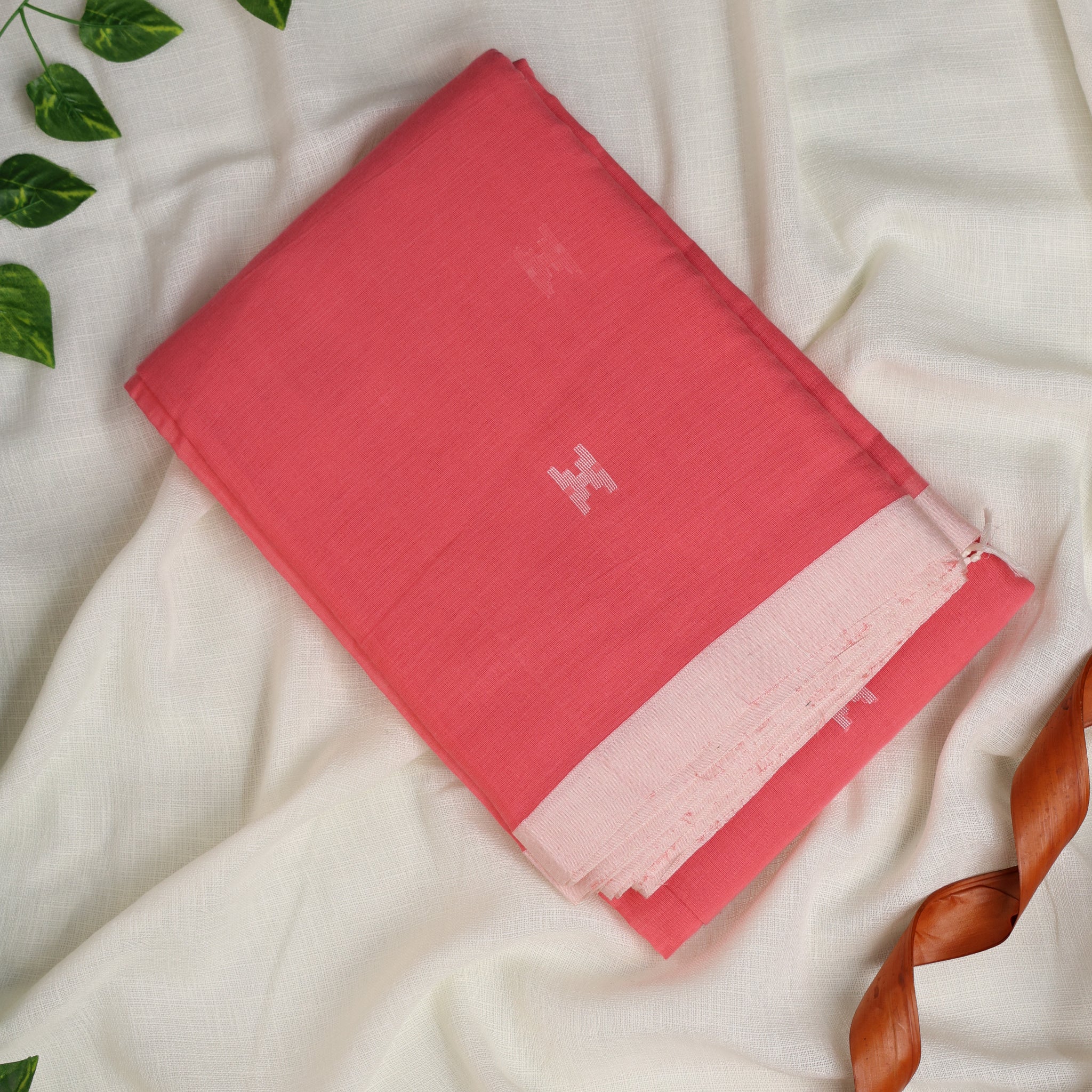 PINK JAMDANI COTTON SAREE