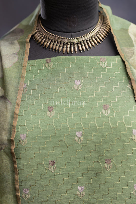 SAGE EMBROIDERED MOONGA SUIT SET