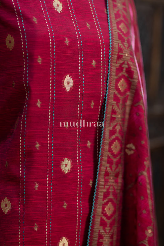 RUBY CHANDERI JAMDANI SUIT