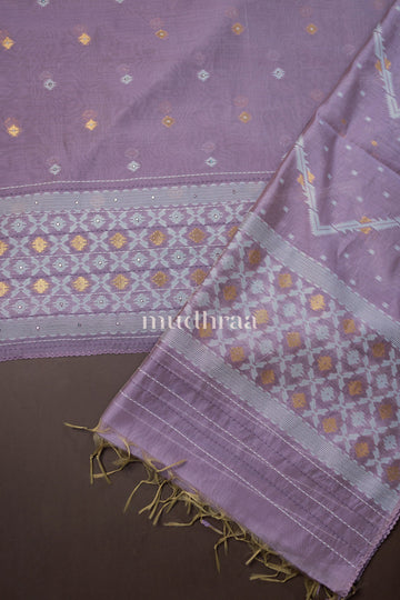 LAVENDER CHANDERI SEQUIN JAMDANI SUIT