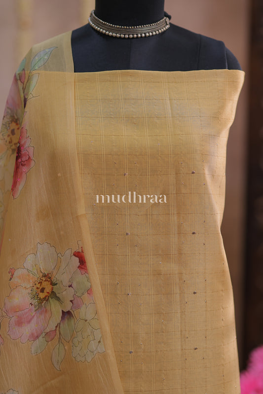 MELLOW STARRY CHANDERI-KORA SUIT SET