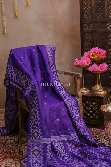 VIOLET JAMDANI TUSSAR SAREE