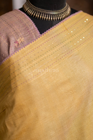 PASTEL SHADED TUSSAR SILK SAREE