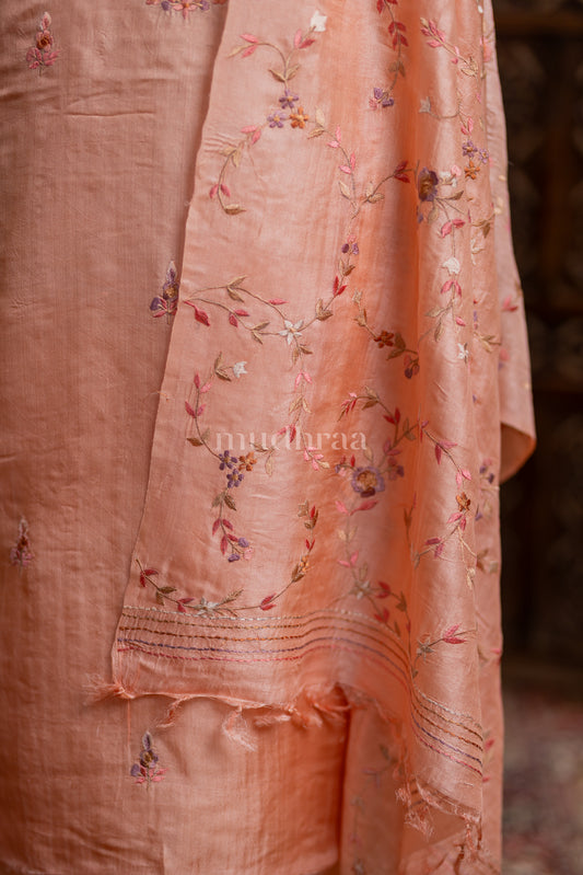 BLUSH PARSI TUSSAR SUIT SET