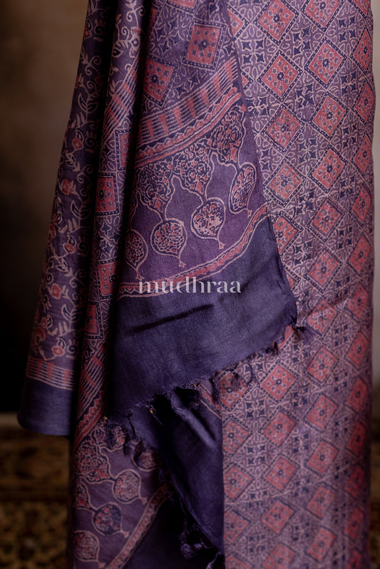 TAUPE DIAMOND AJRAKH SUIT SET