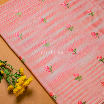 BLUSH FLORAL EMBROIDERED KOTA COTTON SUIT