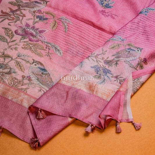 CHERRY BLOSSOM EMBROIDERED KOTA COTTON SUIT SET