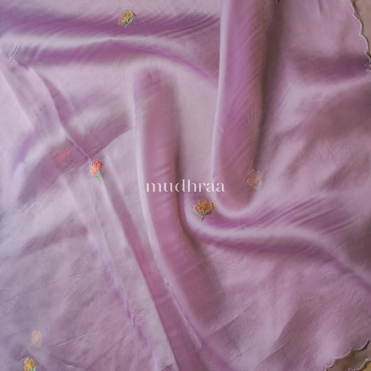 LAVENDER EMBROIDERED KORA SUIT SET