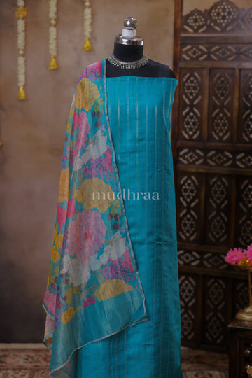 VIVID BLUE WOVEN MOONGA SUIT SET