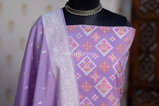LAVENDER HANDWOVEN COTTON SUIT SET