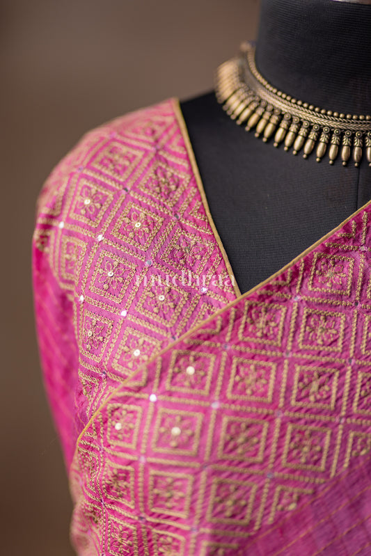 TAFFY PINK ZARI TUSSAR SAREE