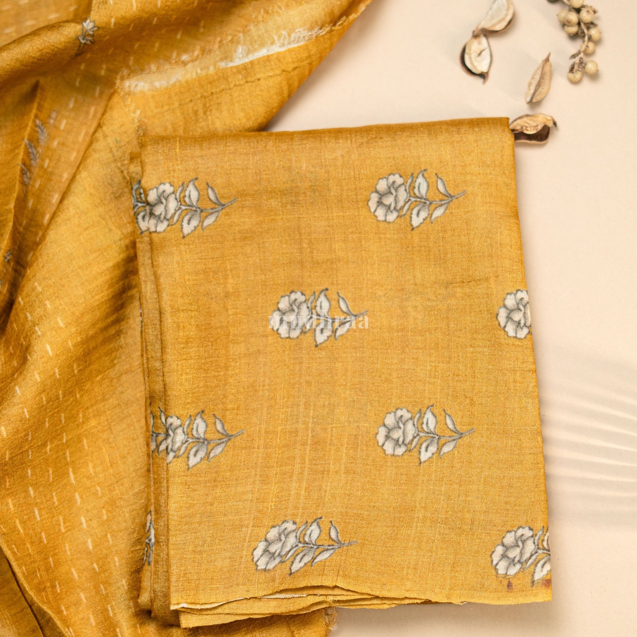 Golden Yellow Tussar Suit Set