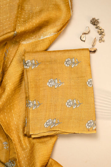 Golden Yellow Tussar Suit Set