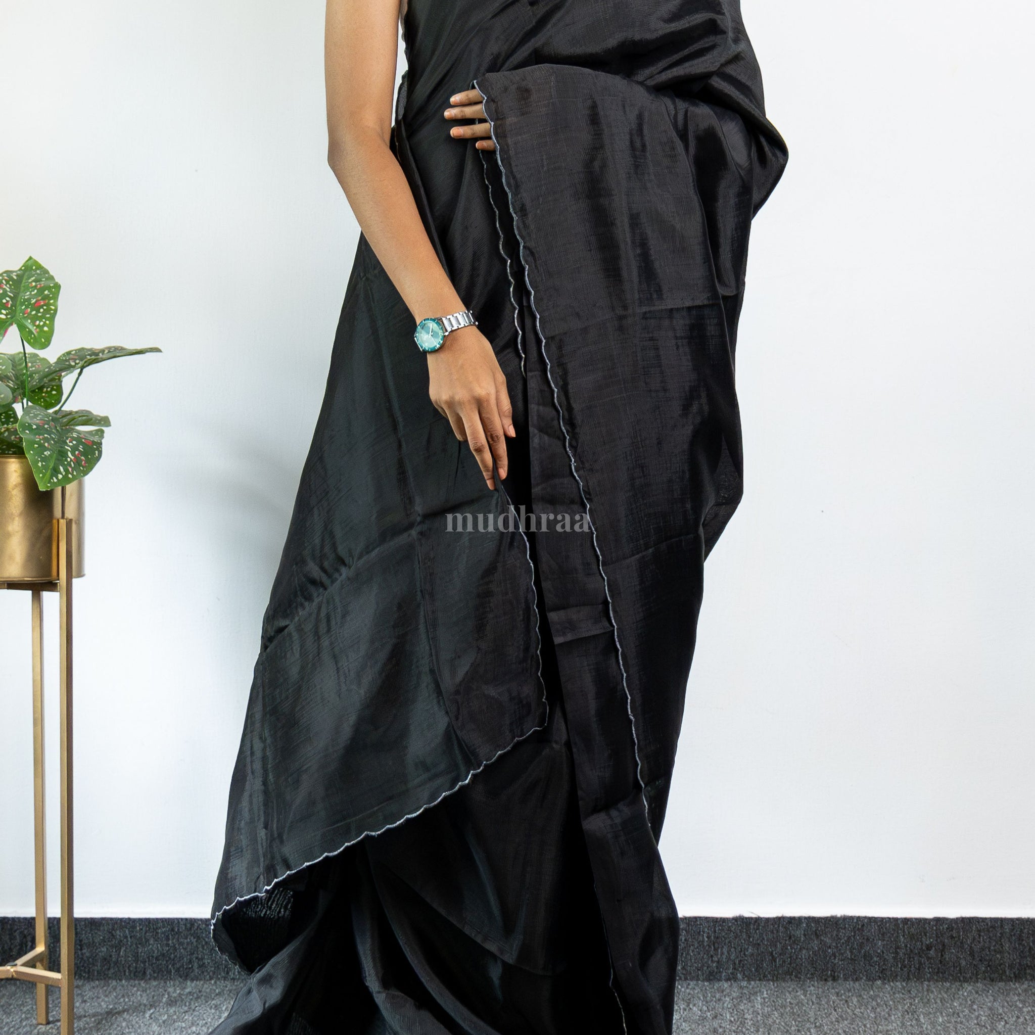 Black Mangalagiri Silk Saree