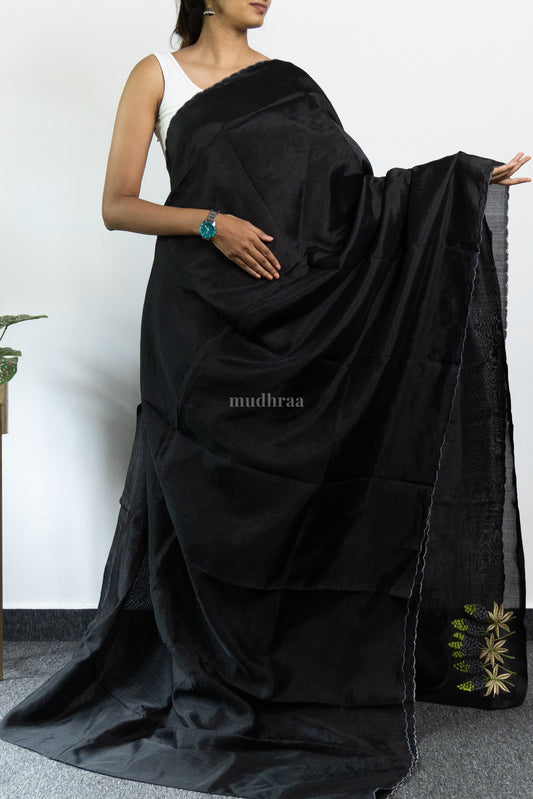 Black Mangalagiri Silk Saree