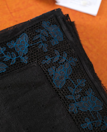 Black and blue Tepchi kota saree