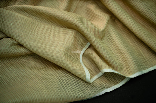 Beige Resham Raw Silk Saree