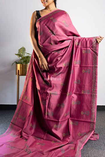 Pink Parfait Chanderi Silk Saree