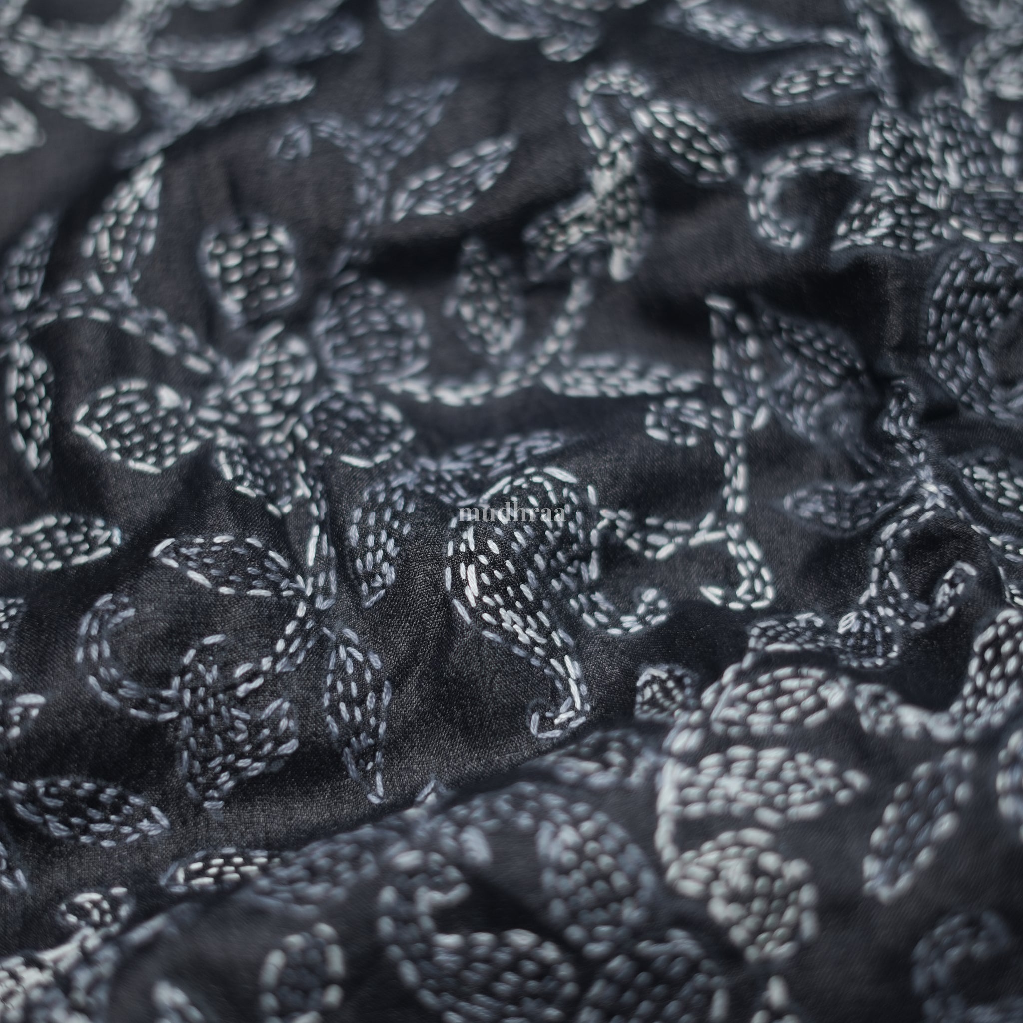 COAL KANTHA TUSSAR SUIT SET
