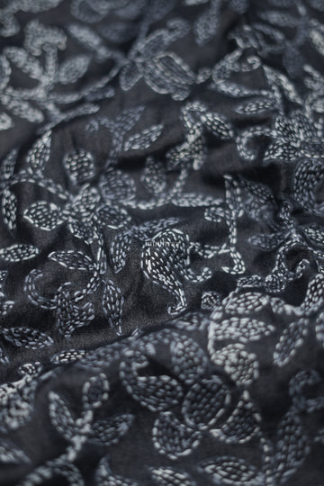 COAL KANTHA TUSSAR SUIT SET
