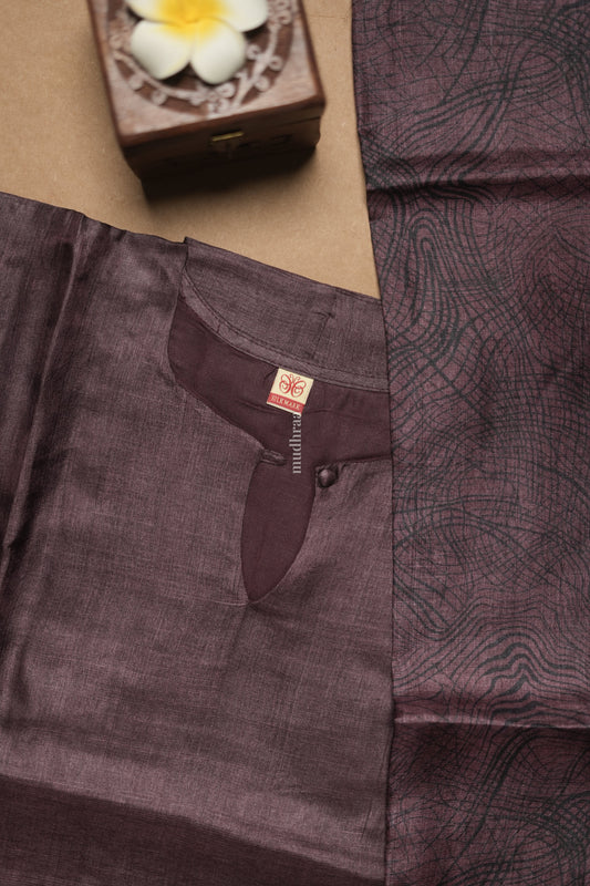 WILDBERRY SEMI-STITCHED TUSSAR SUIT SET