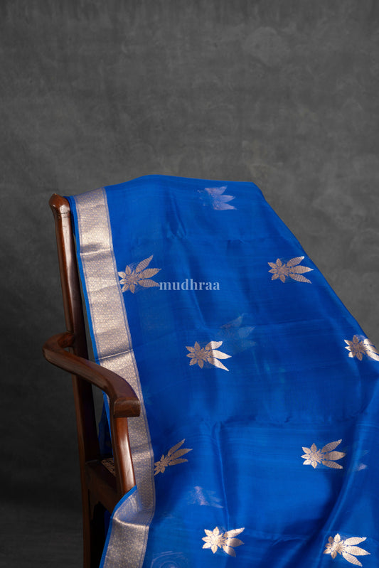 Persian Blue Kora Banarasi Saree