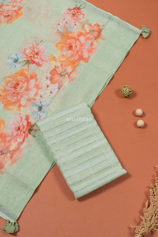 Mint Sorbet Linen Suit Set (2 pc set)