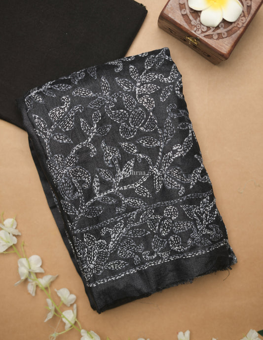COAL KANTHA TUSSAR SUIT SET