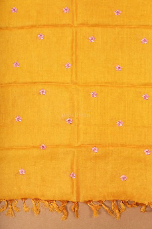 HONEY YELLOW PARSI TUSSAR SUIT SET