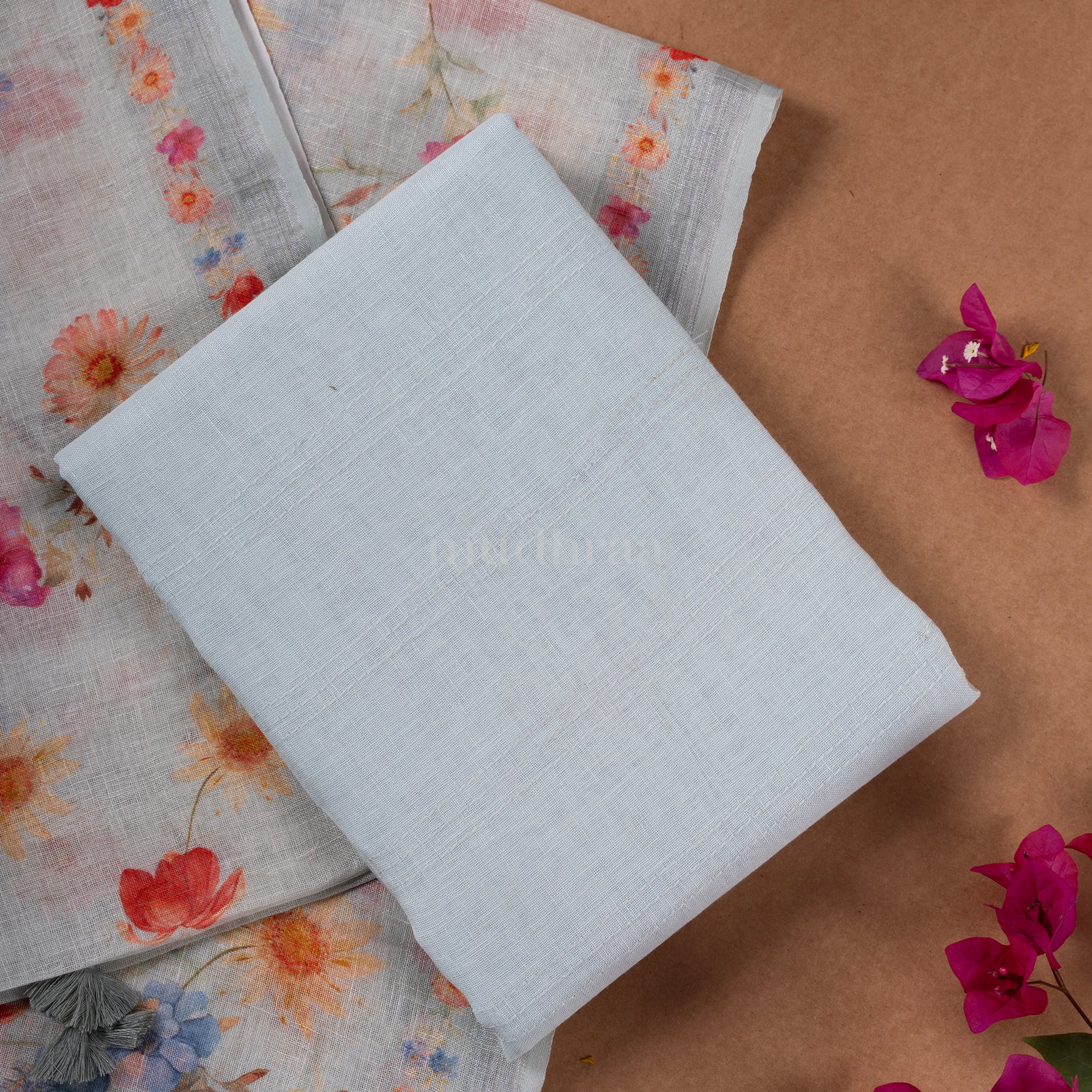 PASTEL BLUE LINEN SUIT SET