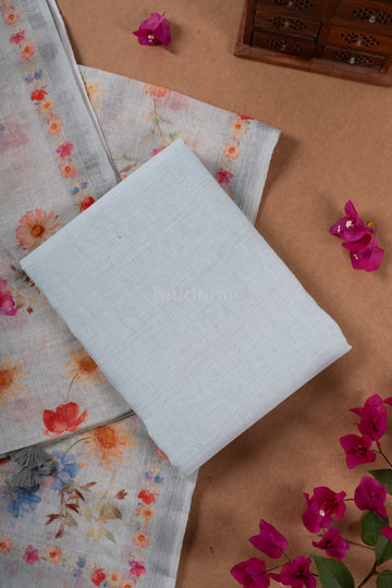 PASTEL BLUE LINEN SUIT SET