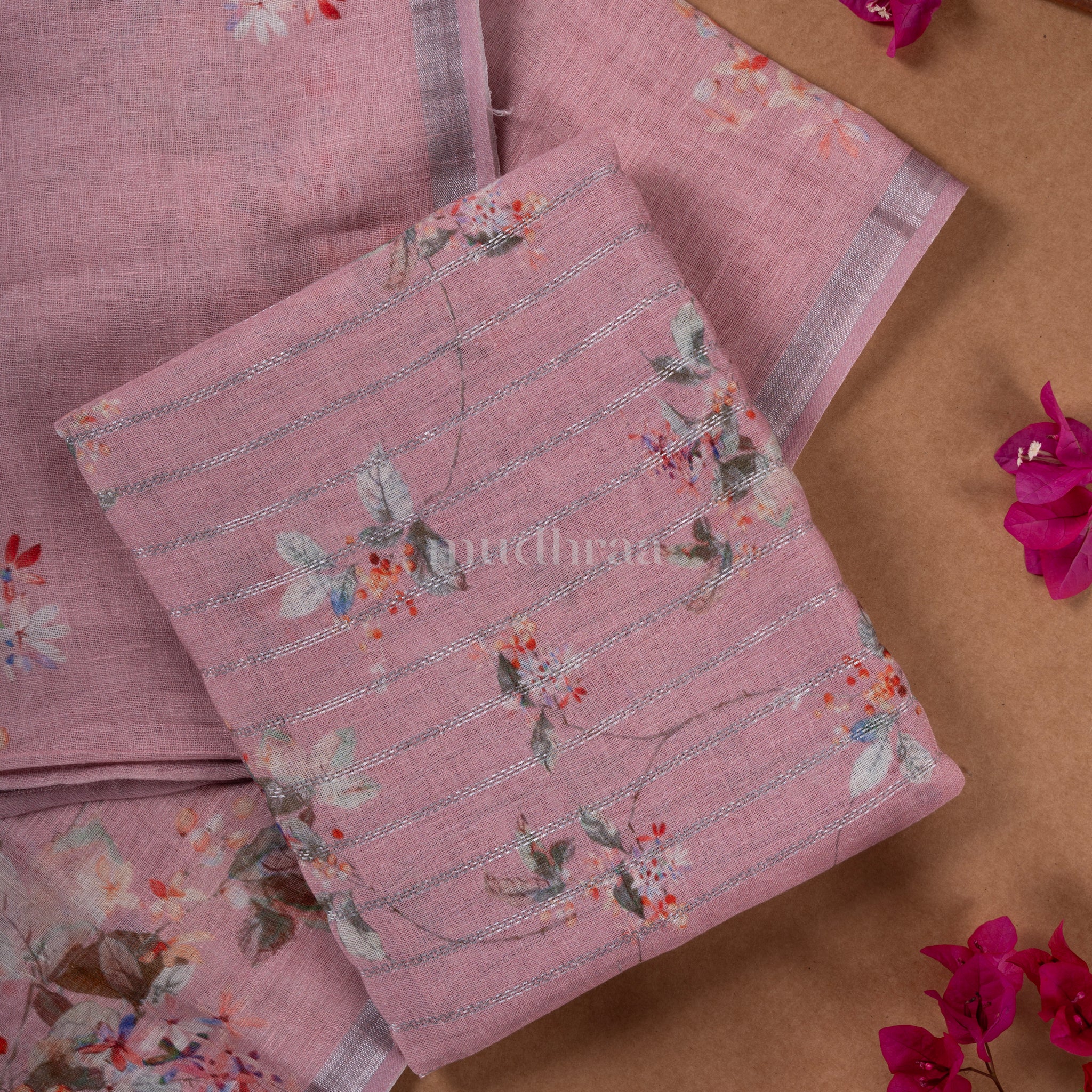 POWDER ROSE PURE LINEN SUIT SET