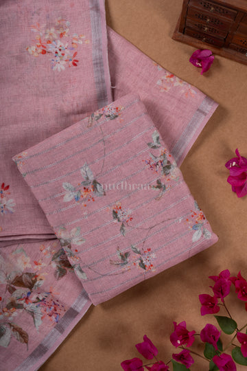 POWDER ROSE PURE LINEN SUIT SET