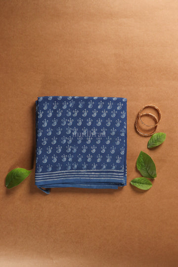 INDIGO DABU EUCALYPTUS FIBRE SAREE