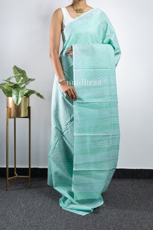 AQUA GREEN KOTA COTTON SAREE