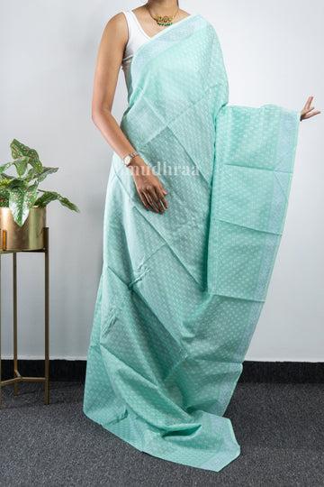 AQUA GREEN KOTA COTTON SAREE