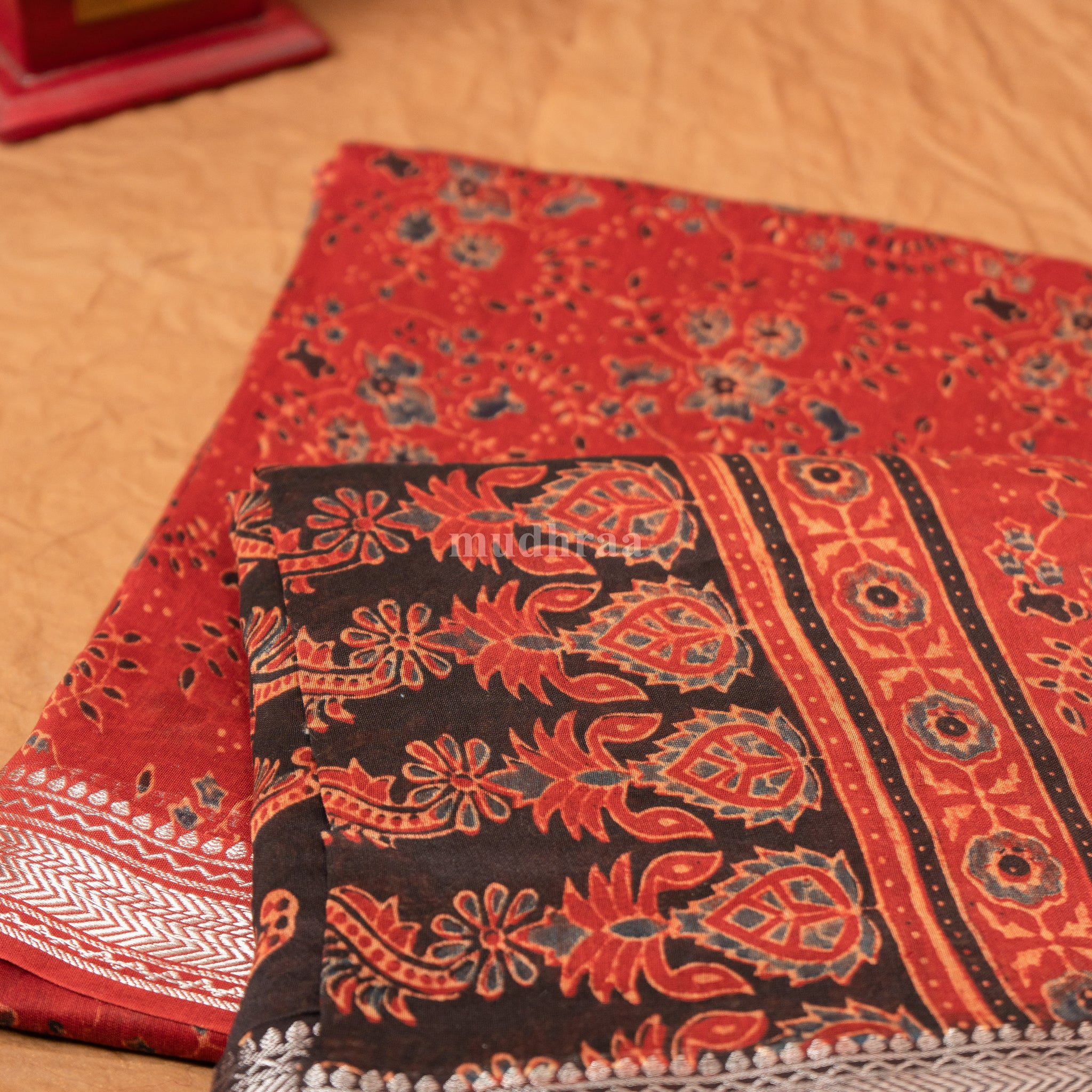 MAROON & BLACK AJRAKH MAHESWARI SUIT SET