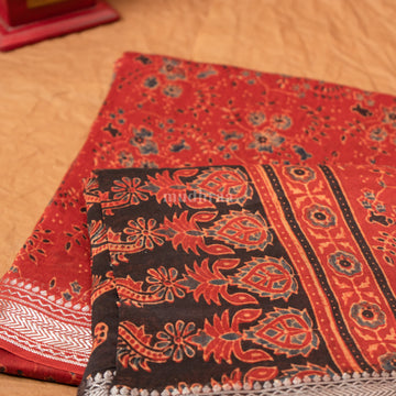 MAROON & BLACK AJRAKH MAHESWARI SUIT SET